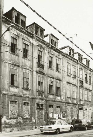 Dresden-Neustadt, Görlitzer Straße 43/45. Wohnhäuser (1860). Straßenansicht