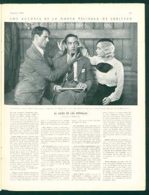Los actores de la nueva película de Lubitsch