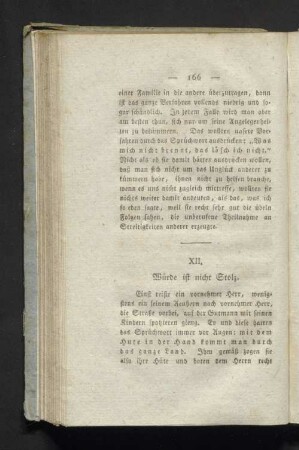 XII. Würde ist nicht Stolz.