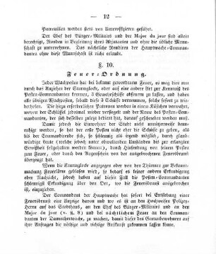 §. 10. Feuer=Ordnung.