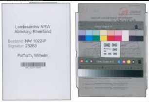 Entnazifizierung Wilhelm Paffrath , geb. 27.01.1903 (Graveur)