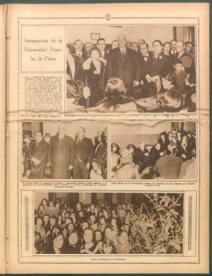 Inauguración de la Universidad Popular de Flores