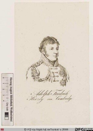 Bildnis Adolf Friedrich (Adolphus Frederick), kgl. Prinz von Großbritannien u. Irland, Herzog von Cambridge