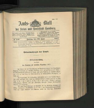 No. 152, 22. Juni 1917