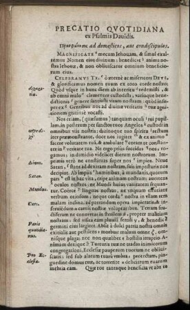 Precatio Quotidiana ex Psalmis Davidis.