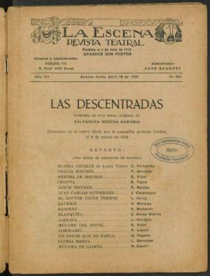 Las descentradas : comedia en tres actos