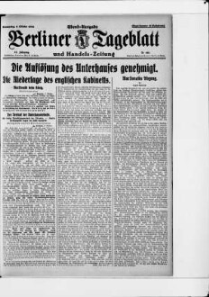 Berliner Tageblatt und Handels-Zeitung, Abend-Ausgabe