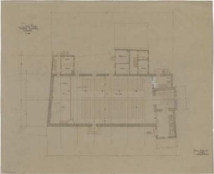 Gsaenger, Gustav; Sulzbach - Rosenberg (Bayern); Ev. Christus Kirche - Ausführungsplan, Grundriss EG