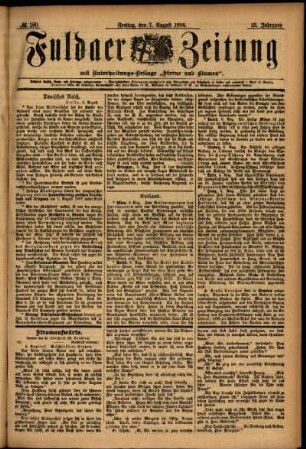 Ausgabe vom Freitag, den 07. August 1896.
