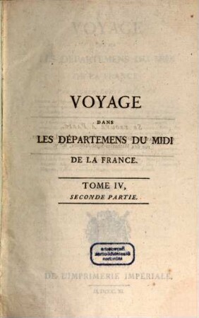 Voyage dans les départemens du Midi de la France, 4,2