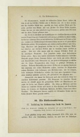 II. Die Völkerwanderung