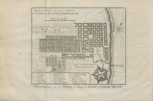 Plan du fort et de la ville du Cao de Bonne Esperance. Grontékening van de vesting den stad der Kaap de Goede Hoop