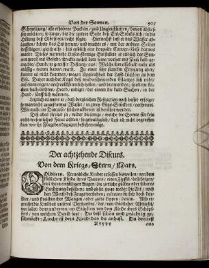 Der achtzehende Discurs. Von dem Kriegs-Stern / Mars.