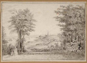Kiel, Blick vom Marienhain auf Schloss und Nikolaikirche