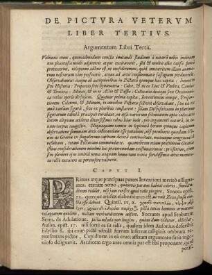 Argumentum Libri Tertii.