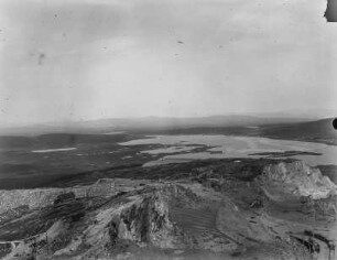 Landschaft in Schweden : Blick von einem Berggipfel aus über eine Landschaft mit Erzbergbau
