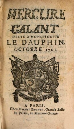 Le mercure galant. 1701, 10