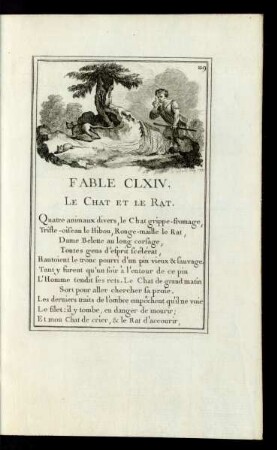 Fable CLXIV. Le Chat Et Le Rat.