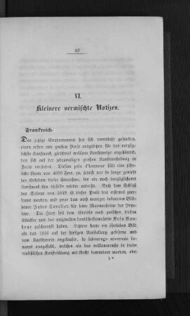 VI. Kleinere vermischte Notizen.