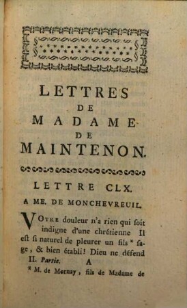 Lettres De Madame De Maintenon, Tome II.