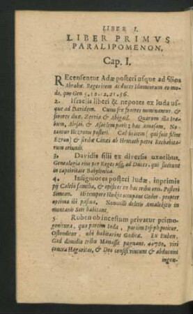 Liber Primus Paralipomenon.