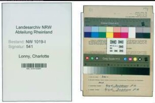 Entnazifizierung Charlotte Lonny , geb. 11.11.1918 ()