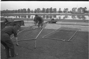 Ende der Badesaison im Rheinstrandbad Rappenwört.