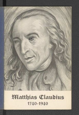 Matthias Claudius 1740-1940.