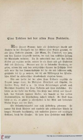 Eine Lektion ei der alten Frau Doktorin