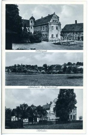 Limbach. Blick auf Limbach, Rittergut und Schule