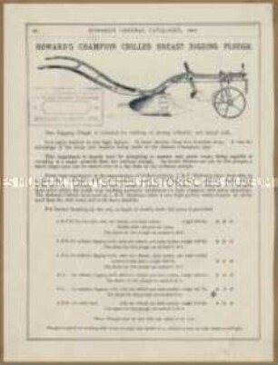 Bodenbearbeitungsgeräte von der Firma James und Frederick Howard in England
