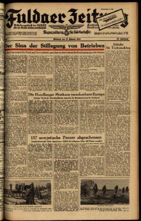 Ausgabe vom Mittwoch, den 17. Februar 1943.