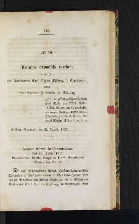 No. 10. Rotulus examinis testium