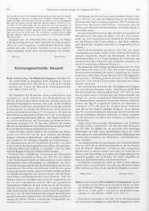 748-750 [Rezension] Melzer, Karl-Heinrich, Der Geistliche Vertrauensrat
