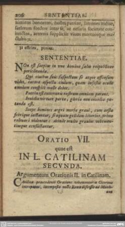 Oratio VII. quae est In L. Catilinam Secunda