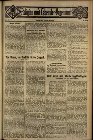 Dritte Ausgabe vom Sonntag, den 08. April 1934.