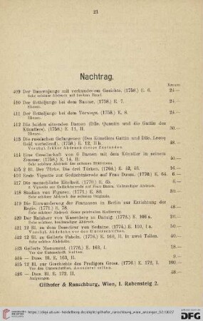 Nachtrag (Nr. 409-481)