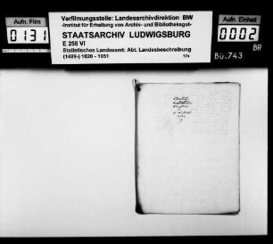 Beiträge des [Esslinger Konrektors] Karl Pfaff zur geschichtlichen Topographie des Oberamts