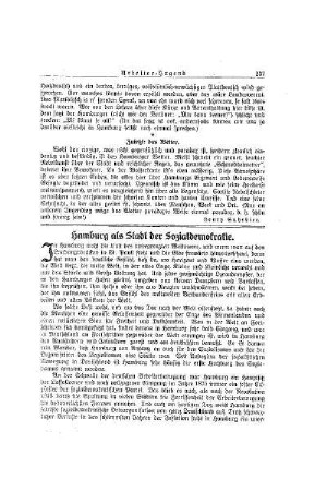 Hamburg als Stadt der Sozialdemokratie
