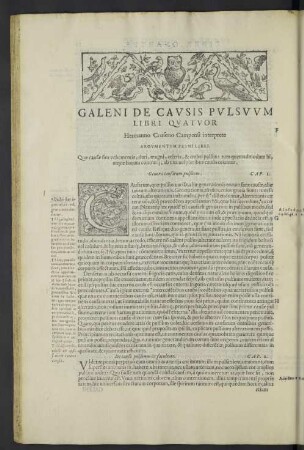 Galeni de causis pulsuum libri quatuor