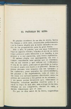 El pañuelo de seda