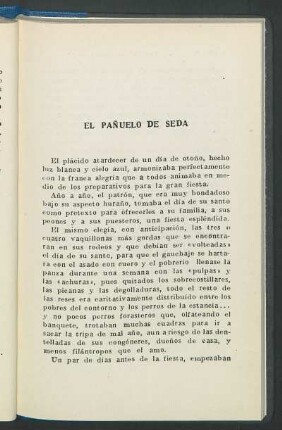 El pañuelo de seda