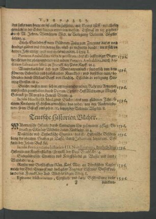 Teutsche Historien Bücher.