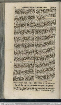 Die Predigten über den hundert und siebenden Psalm