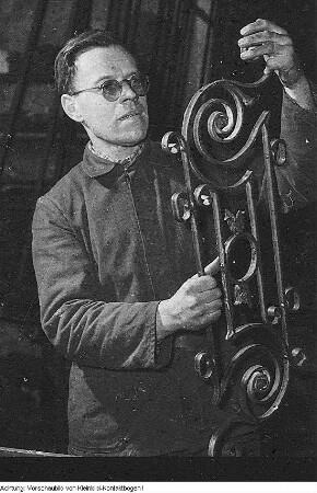 Verschiedene Handwerksberufe, Oktober 1954