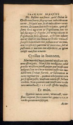 Cyrillus in Ioannem.