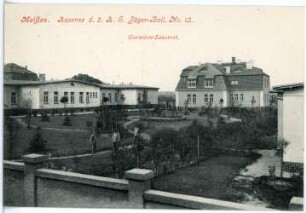 Meißen. Kaserne d. 2. K.S. Jäg.-Bet. No. 13 - Garnison-Lazarett