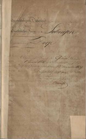 Dezennaltabellen 1810 - 1822 Geburten, Heiraten und Sterbefälle Dorp