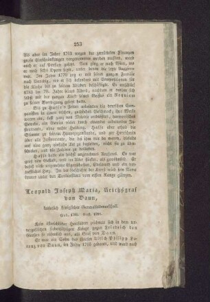 Leopold Joseph Maria, Heichsgraf von Daun,