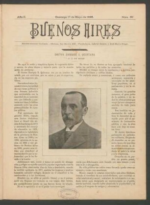 Doctor Enrique S. Quintana : [Murió] el 11 del actual